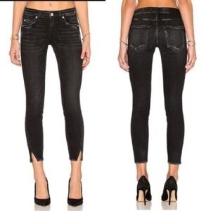 AMO x Revolve Twist in Ink ankle skinny jeans